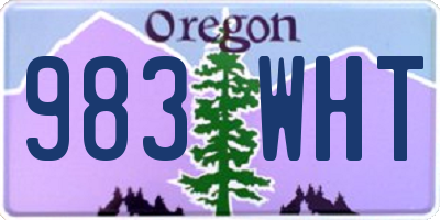 OR license plate 983WHT