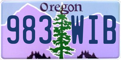OR license plate 983WIB