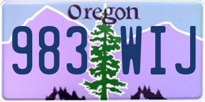OR license plate 983WIJ