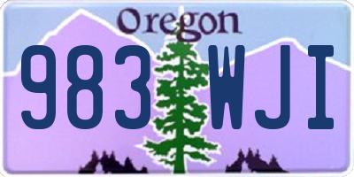 OR license plate 983WJI