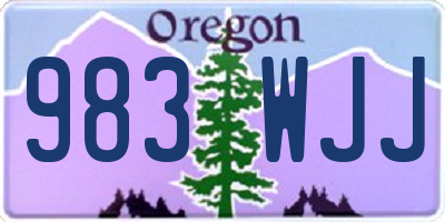 OR license plate 983WJJ