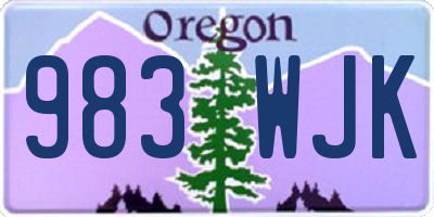 OR license plate 983WJK