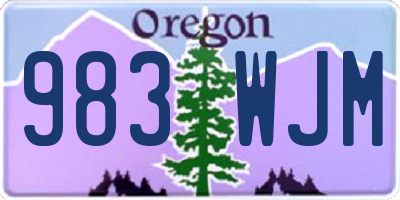 OR license plate 983WJM