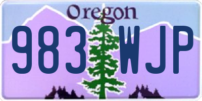 OR license plate 983WJP