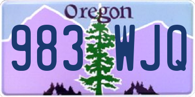 OR license plate 983WJQ