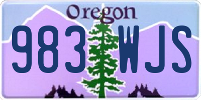 OR license plate 983WJS