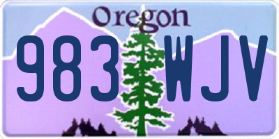 OR license plate 983WJV