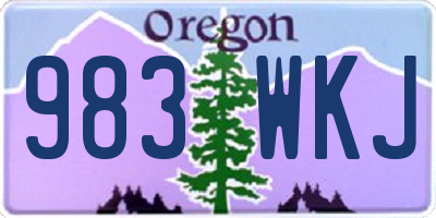 OR license plate 983WKJ