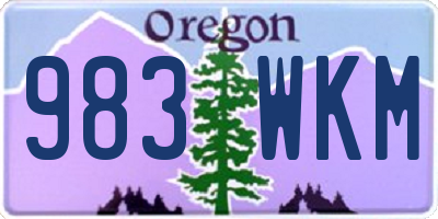 OR license plate 983WKM