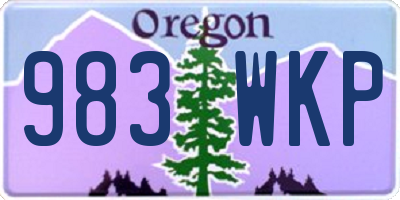 OR license plate 983WKP