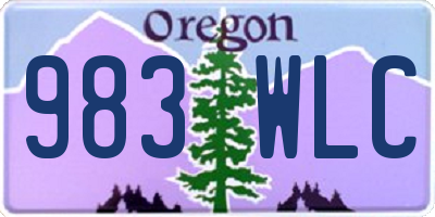 OR license plate 983WLC