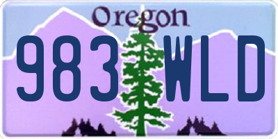 OR license plate 983WLD