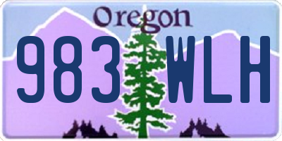 OR license plate 983WLH