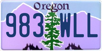 OR license plate 983WLL