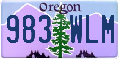 OR license plate 983WLM