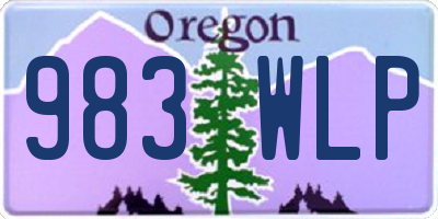 OR license plate 983WLP