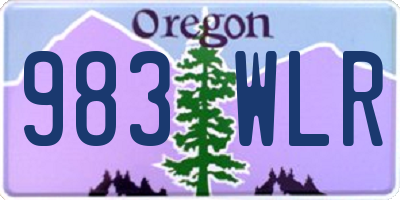 OR license plate 983WLR