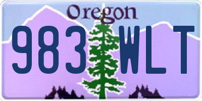 OR license plate 983WLT