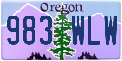 OR license plate 983WLW