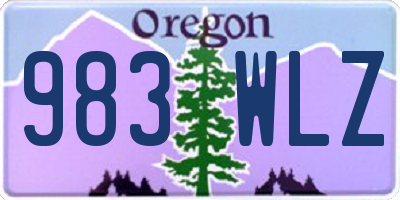 OR license plate 983WLZ