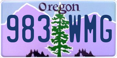 OR license plate 983WMG