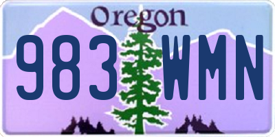 OR license plate 983WMN