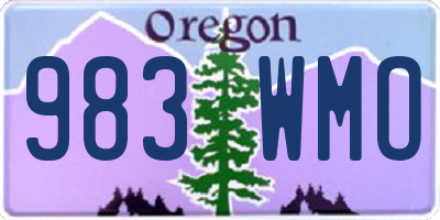 OR license plate 983WMO