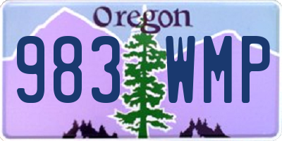 OR license plate 983WMP