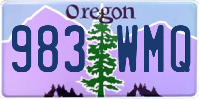 OR license plate 983WMQ