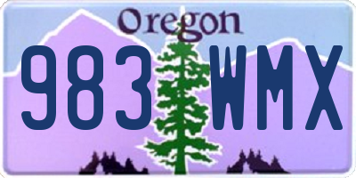 OR license plate 983WMX