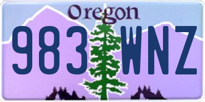 OR license plate 983WNZ