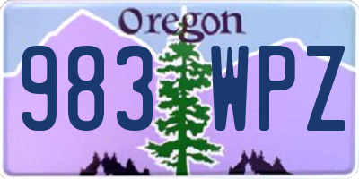 OR license plate 983WPZ