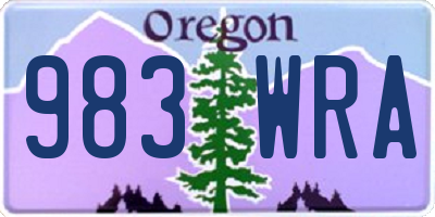 OR license plate 983WRA