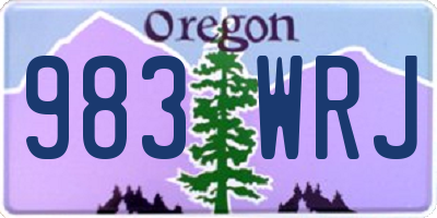 OR license plate 983WRJ
