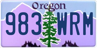 OR license plate 983WRM