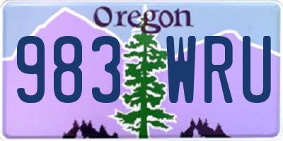 OR license plate 983WRU