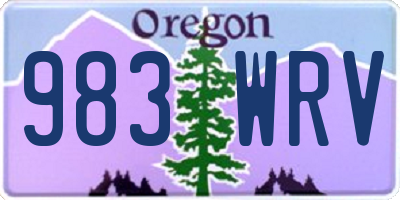 OR license plate 983WRV