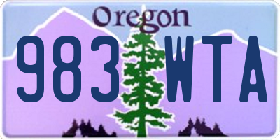 OR license plate 983WTA