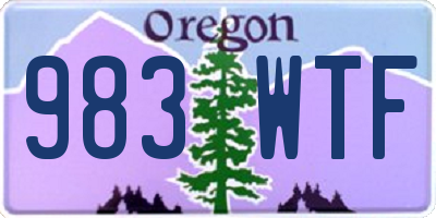 OR license plate 983WTF