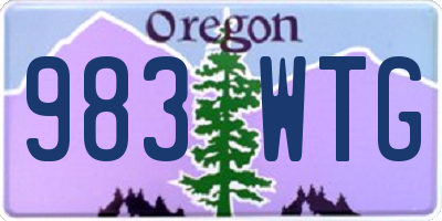 OR license plate 983WTG