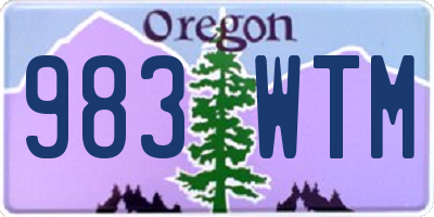 OR license plate 983WTM