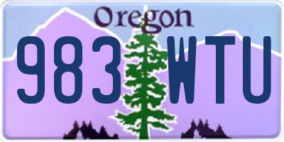 OR license plate 983WTU