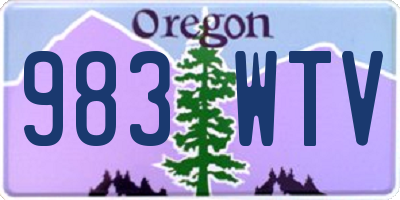 OR license plate 983WTV