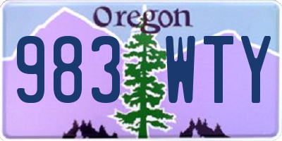 OR license plate 983WTY