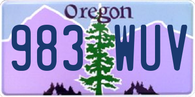 OR license plate 983WUV