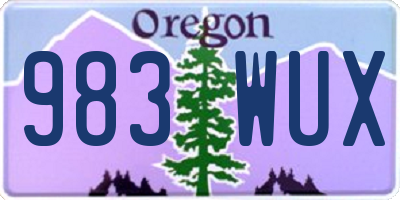 OR license plate 983WUX