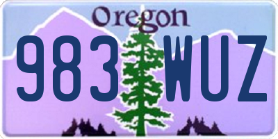 OR license plate 983WUZ
