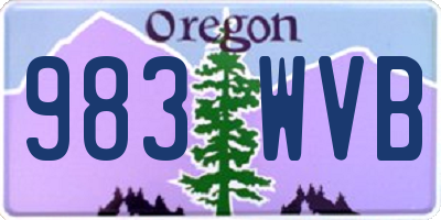 OR license plate 983WVB