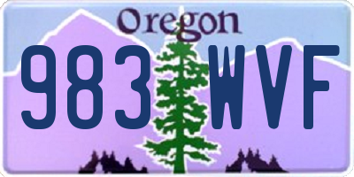OR license plate 983WVF