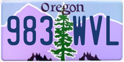 OR license plate 983WVL